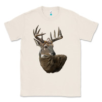 Natural white tailed buck deer head Classic Tee - LillyAllenDesigns