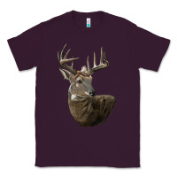 Plum white tailed buck deer head Classic Tee - LillyAllenDesigns