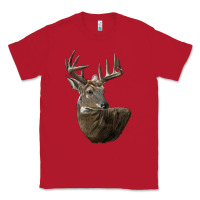 Red white tailed buck deer head Classic Tee - LillyAllenDesigns