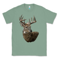 Sage white tailed buck deer head Classic Tee - LillyAllenDesigns