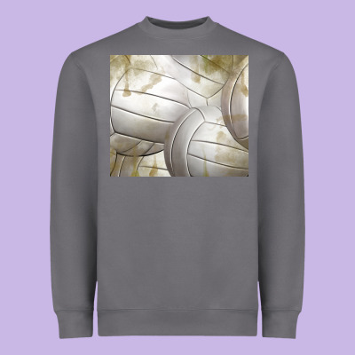 Distressed Volleyball Pattern Heavyweight Sweatshirt Designed By Tumblerdesignbyshophia