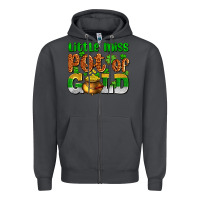Smoke St. Patrick's little miss pot of gold Zipper Hoodie - OliviaCreatesArt