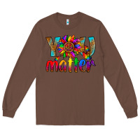 Chestnut LGBTQ+ you matter with leopard Long Sleeve Tee - NancyCooperArtShop