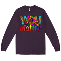 Plum LGBTQ+ you matter with leopard Long Sleeve Tee - NancyCooperArtShop