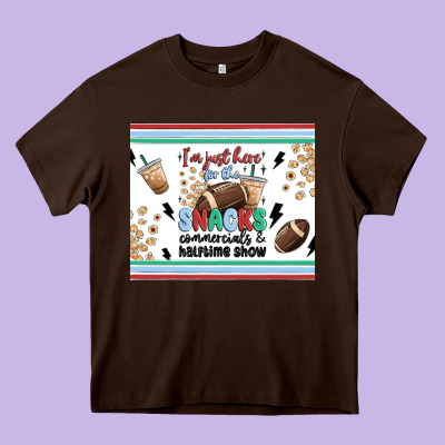 I'm Just Here For The Snacks Heavy Core Tee Designed By Maliassmallbusiness