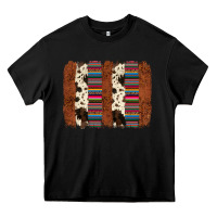 Black serape cowhide  brushstroke Heavy Core Tee - AdoDesignShop