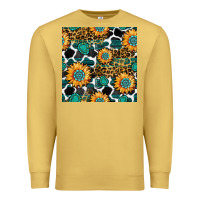 Antique Gold gemstone sunflower leopard seamless pattern Premium Sweatshirt - BundleAndBundleShop