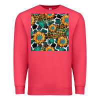 Cardinal gemstone sunflower leopard seamless pattern Premium Sweatshirt - BundleAndBundleShop