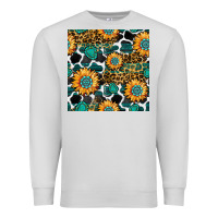 Dove Grey gemstone sunflower leopard seamless pattern Premium Sweatshirt - BundleAndBundleShop