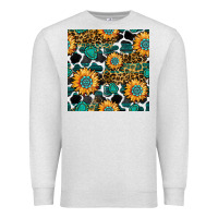 Oatmeal Heather gemstone sunflower leopard seamless pattern Premium Sweatshirt - BundleAndBundleShop