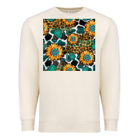 Sandshell gemstone sunflower leopard seamless pattern Premium Sweatshirt - BundleAndBundleShop