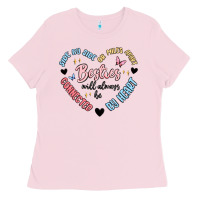 Bubblegum Pink besties will always be Ladies Tee - MaliasSmallBusiness