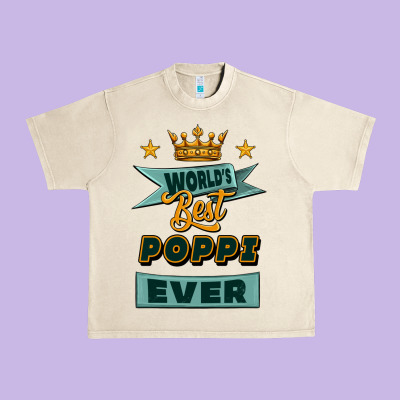 World's Best Poppi Ever Urban Heavy Tee Designed By Jasminsmagicworld