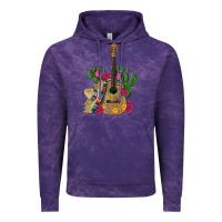 Cloud Purple ,mexican sombrero guitar rose cactus Vintage Hoodie - Artiststas