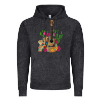 Vintage Black ,mexican sombrero guitar rose cactus Vintage Hoodie - Artiststas