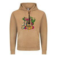 Vintage Camel ,mexican sombrero guitar rose cactus Vintage Hoodie - Artiststas