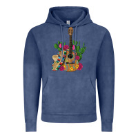 Vintage Denim ,mexican sombrero guitar rose cactus Vintage Hoodie - Artiststas
