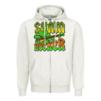 Oatmeal Heather St. Patrick’s Day sham rocker with guitar Zipper Hoodie - OliviaCreatesArt