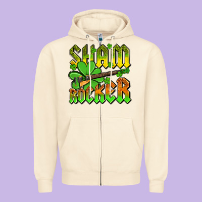 St. Patrick’s Day Sham Rocker With Guitar Zipper Hoodie Designed By Oliviacreatesart