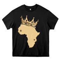 Black africa with crown Heavy Core Tee - MaliasSmallBusiness