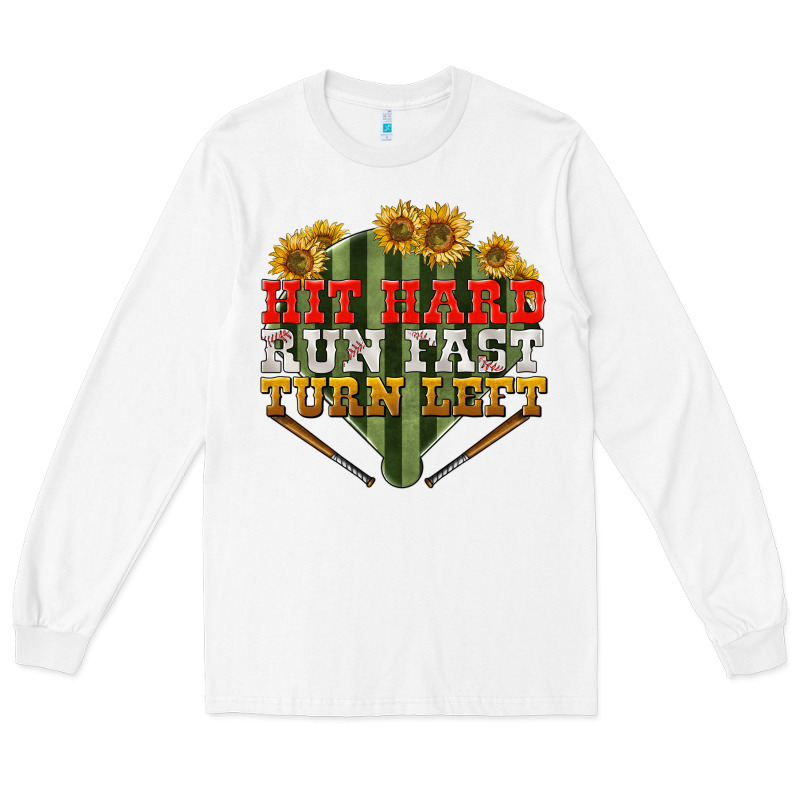 Hit Hard Run Fast Turn Left Long Sleeve Tee by NancyCooperArtShop | Teevron