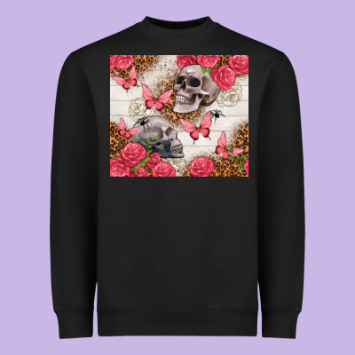 Skulls And Roses Tumbler Heavyweight Sweatshirt Designed By Tumblerdesignbyshophia