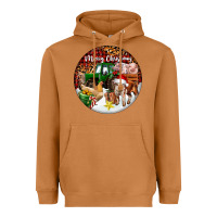 Meerkat Merry Christmas Farm Animals Heavyweight Hoodie - FaDigitalArtStudio