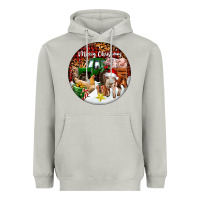 Moon Dust Merry Christmas Farm Animals Heavyweight Hoodie - FaDigitalArtStudio