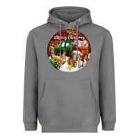 Storm Merry Christmas Farm Animals Heavyweight Hoodie - FaDigitalArtStudio