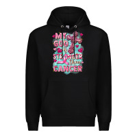 Black My God is stronger than Cancer Premium Hoodie - FaDigitalArtStudio