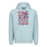 Blue Mist My God is stronger than Cancer Premium Hoodie - FaDigitalArtStudio