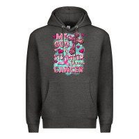 Charcoal Heather My God is stronger than Cancer Premium Hoodie - FaDigitalArtStudio