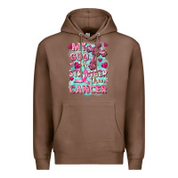 Chestnut My God is stronger than Cancer Premium Hoodie - FaDigitalArtStudio