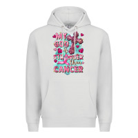 Dove Grey My God is stronger than Cancer Premium Hoodie - FaDigitalArtStudio