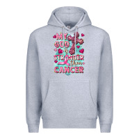 Heather Grey My God is stronger than Cancer Premium Hoodie - FaDigitalArtStudio