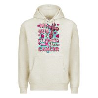 Oatmeal Heather My God is stronger than Cancer Premium Hoodie - FaDigitalArtStudio