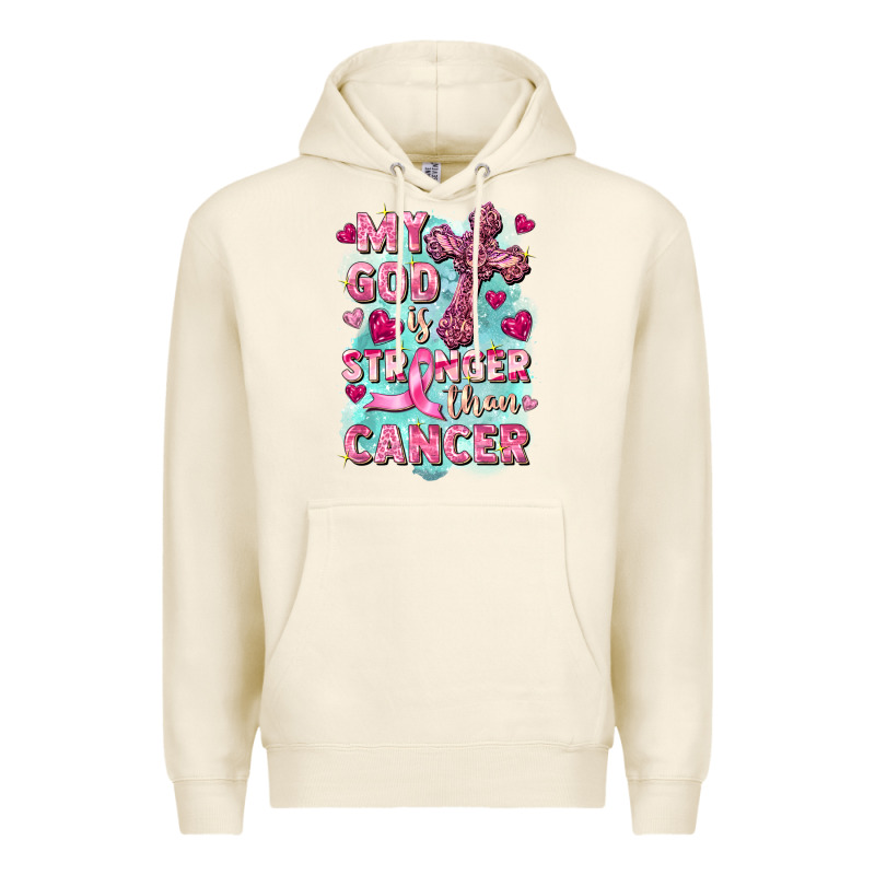 My God Is Stronger Than Cancer Premium Hoodie by FaDigitalArtStudio | Teevron