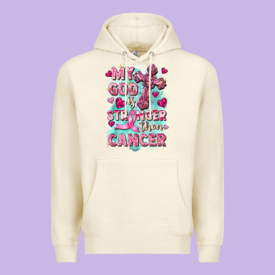 My God Is Stronger Than Cancer Premium Hoodie Designed By Fadigitalartstudio