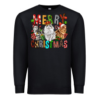 Black Merry christmas cats Premium Sweatshirt - FaDigitalArtStudio