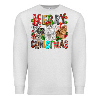 Oatmeal Heather Merry christmas cats Premium Sweatshirt - FaDigitalArtStudio