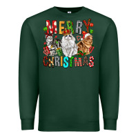 Sports Green Merry christmas cats Premium Sweatshirt - FaDigitalArtStudio