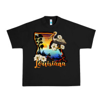 Black louisiana  sunset map magnolia Urban Heavy Tee - BarkalooDesign