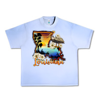 Grape Ice louisiana  sunset map magnolia Urban Heavy Tee - BarkalooDesign