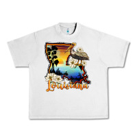Lunar Rock louisiana  sunset map magnolia Urban Heavy Tee - BarkalooDesign