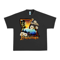 Pigment Black louisiana  sunset map magnolia Urban Heavy Tee - BarkalooDesign
