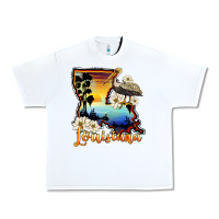 White louisiana  sunset map magnolia Urban Heavy Tee - BarkalooDesign