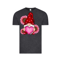 Vintage Black valentines day with sunflowers gnomes Vintage Tee - RanaPortraitStore