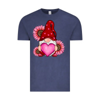Vintage Denim valentines day with sunflowers gnomes Vintage Tee - RanaPortraitStore
