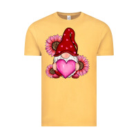 Vintage Mustard valentines day with sunflowers gnomes Vintage Tee - RanaPortraitStore