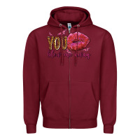 Burgundy you blow me away olivia Zipper Hoodie - OliviaCreatesArt